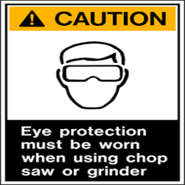 eye protection when using chop saw